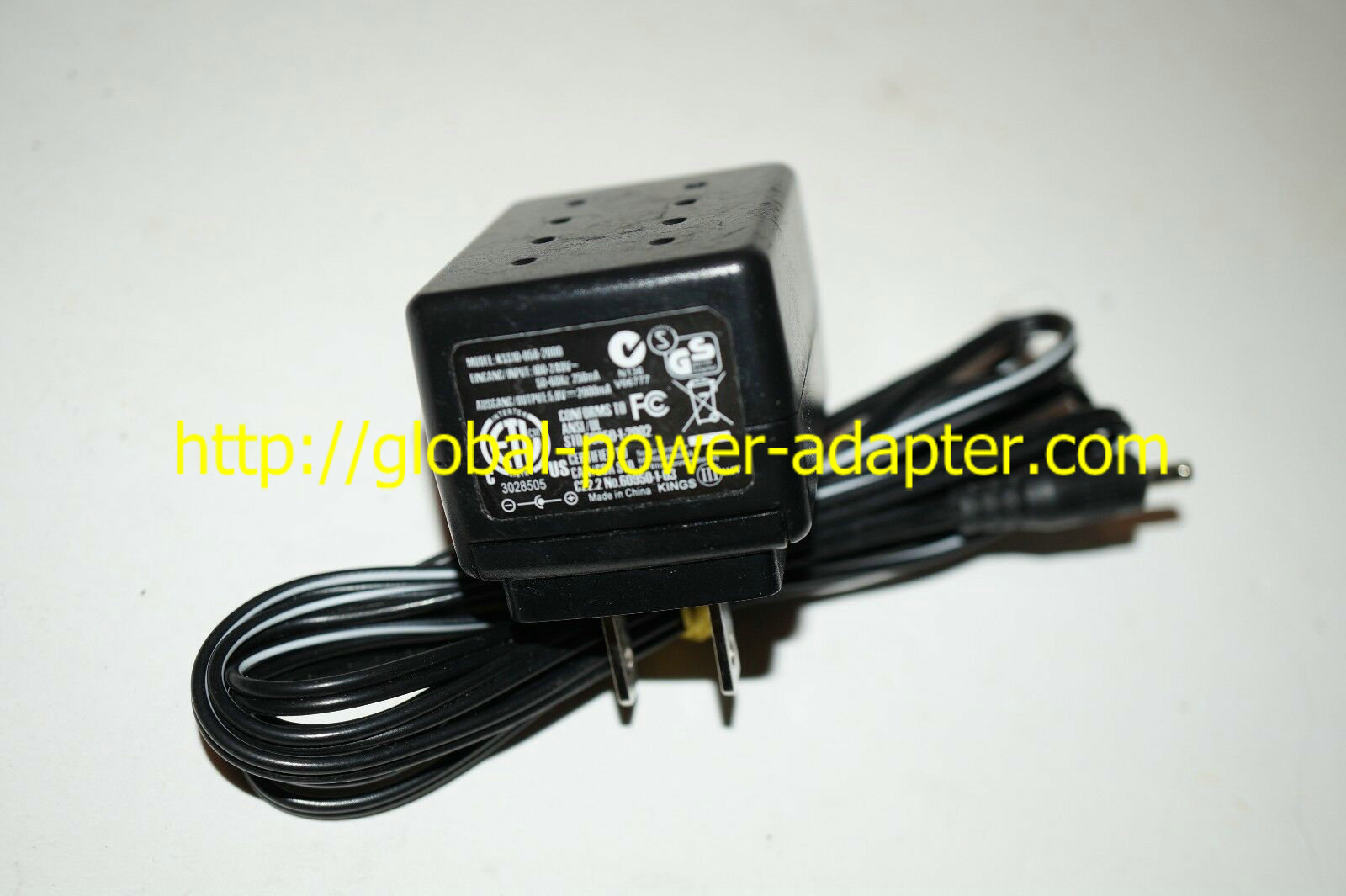 *Brand NEW* Kings 5.0V 2000mA AC Adapter KSS10-050-2000 AC Adapter Power Supply - Click Image to Close